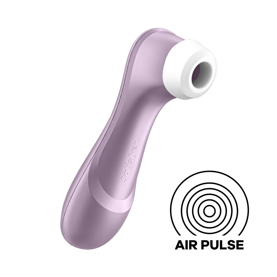 Satisfyer Pro 2 with an air pulse logo