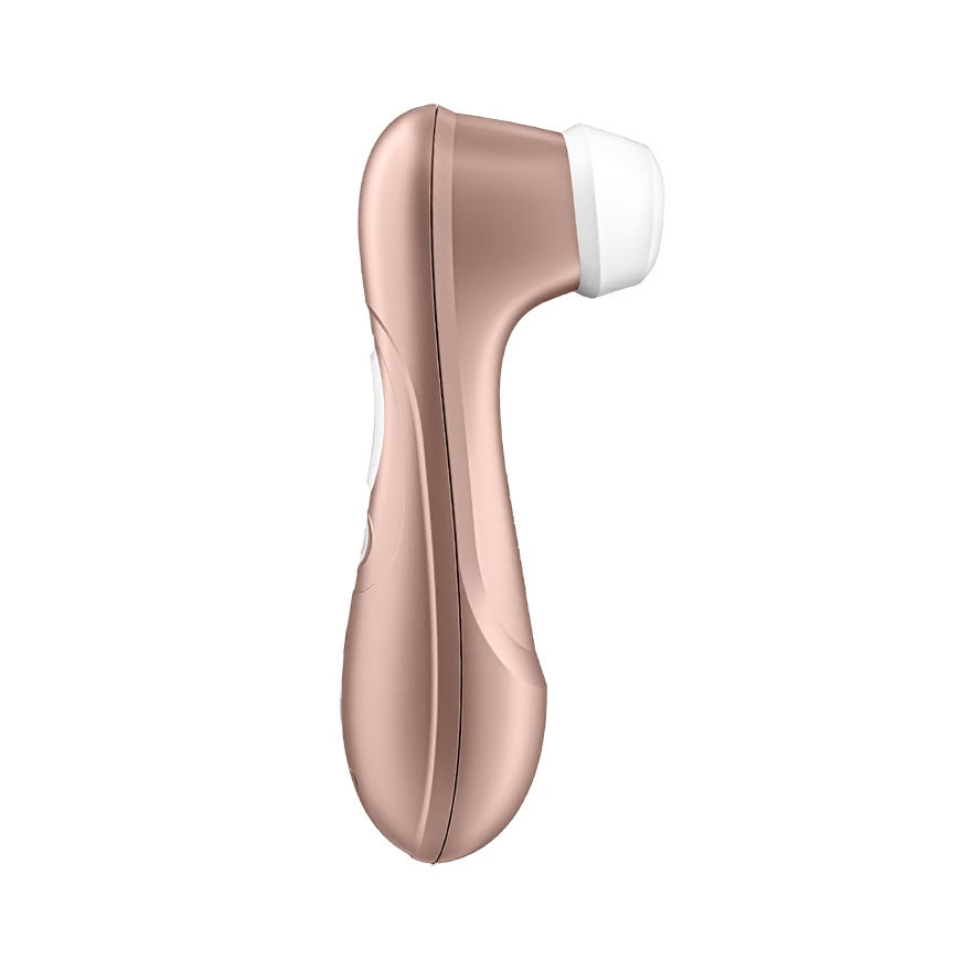 a close up of Satisfyer Pro 2 on a white background