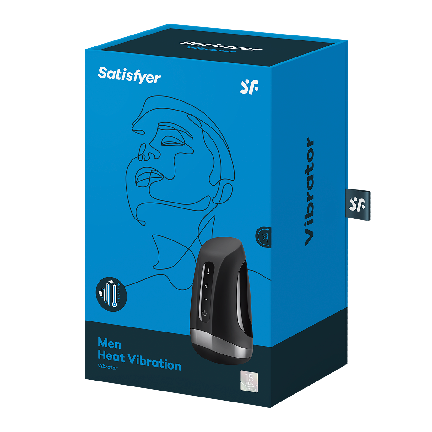 man heat vibration satisfyer in its box