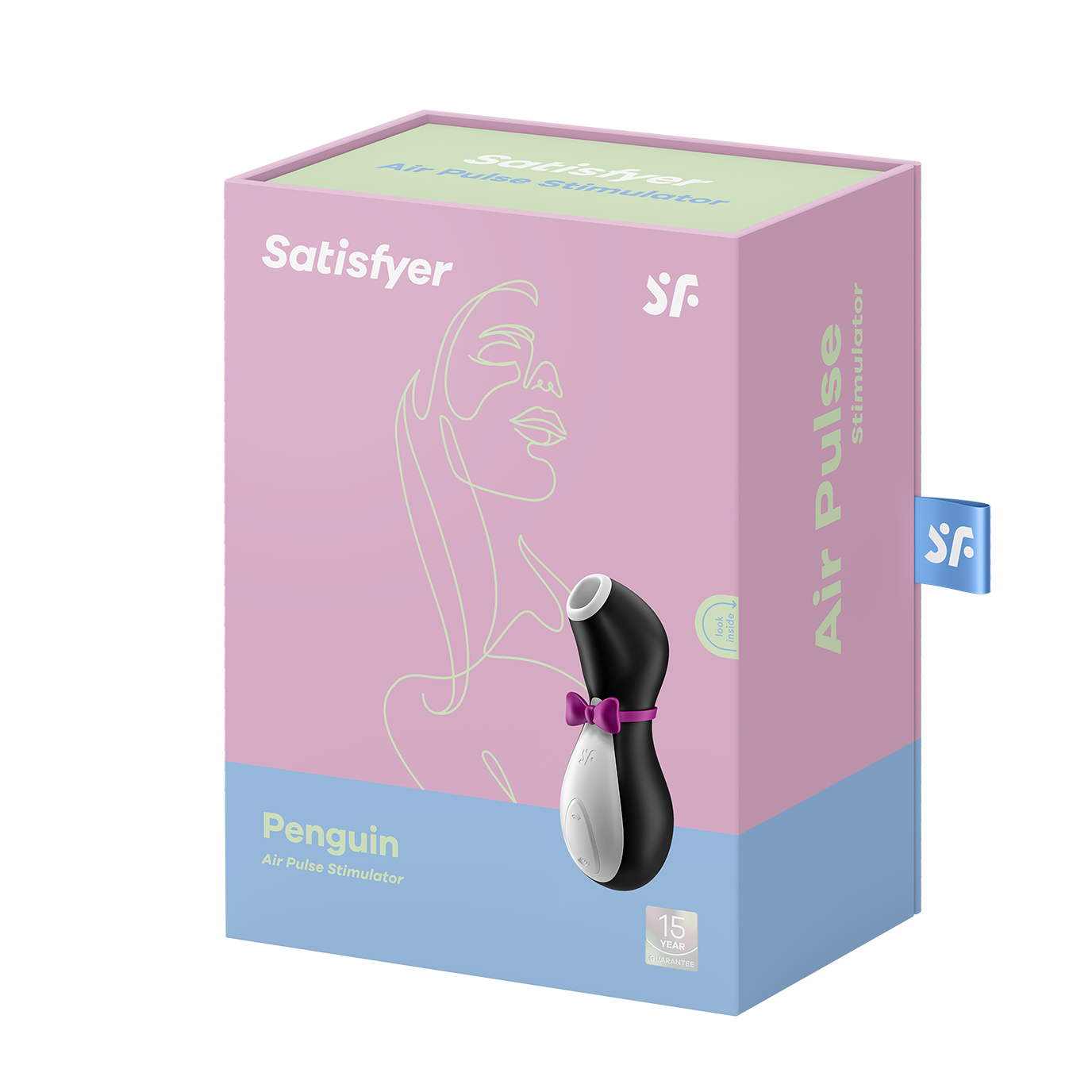 a pink box with Satisfyer Penguin