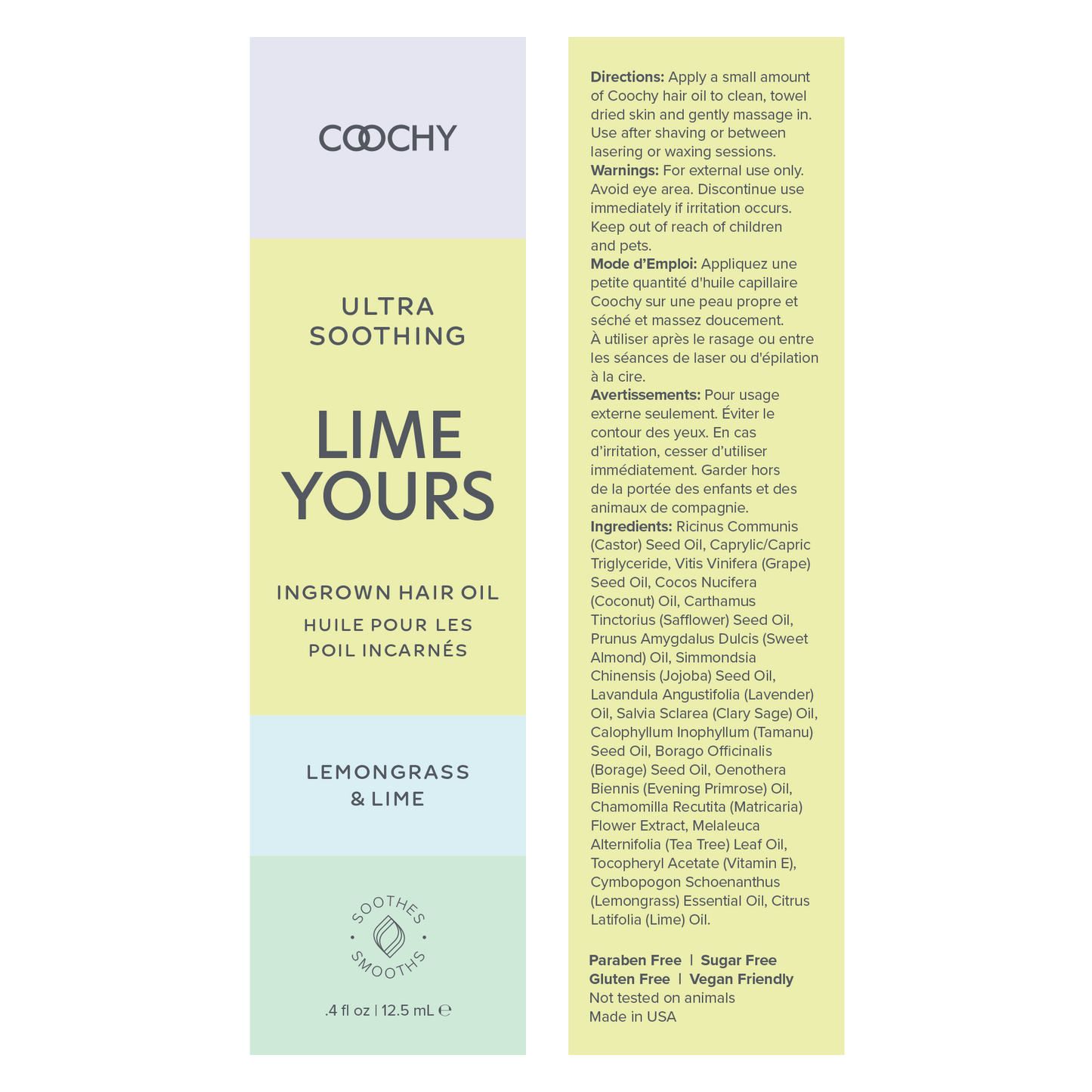 Ultra soothing ingrown hair oil lemongrass and lime .4oz