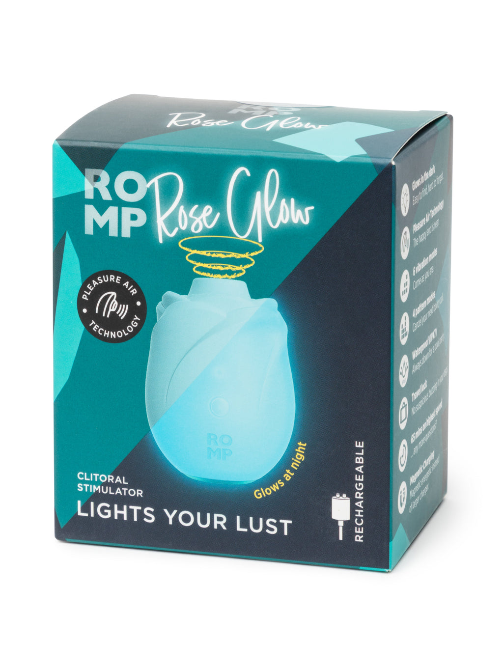 Rose Glow - Stimulateur clitoridien fluorescent Pleasure Air par ROMP