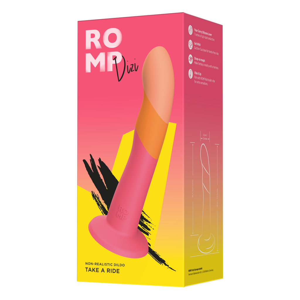 Dizi - Dildo en silicone 18 cm pour stimulation G-spot et P-spot par ROMP