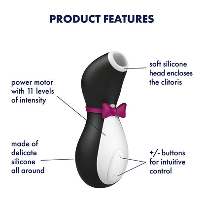 a diagram of the parts of a Satisfyer Penguin