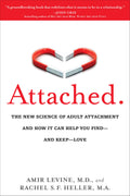 Attached - Amir Levine, MD and Rachel S.F Heller - Attached book cover by Amir Levine MD and Rachel SF Heller with white background and heart shape folded from red and white. - livre, relations