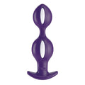 B BALLS  DUO - Purple dual-bulb anal plug with ergonomic base by ouiboutique. - anal, plug, prostate