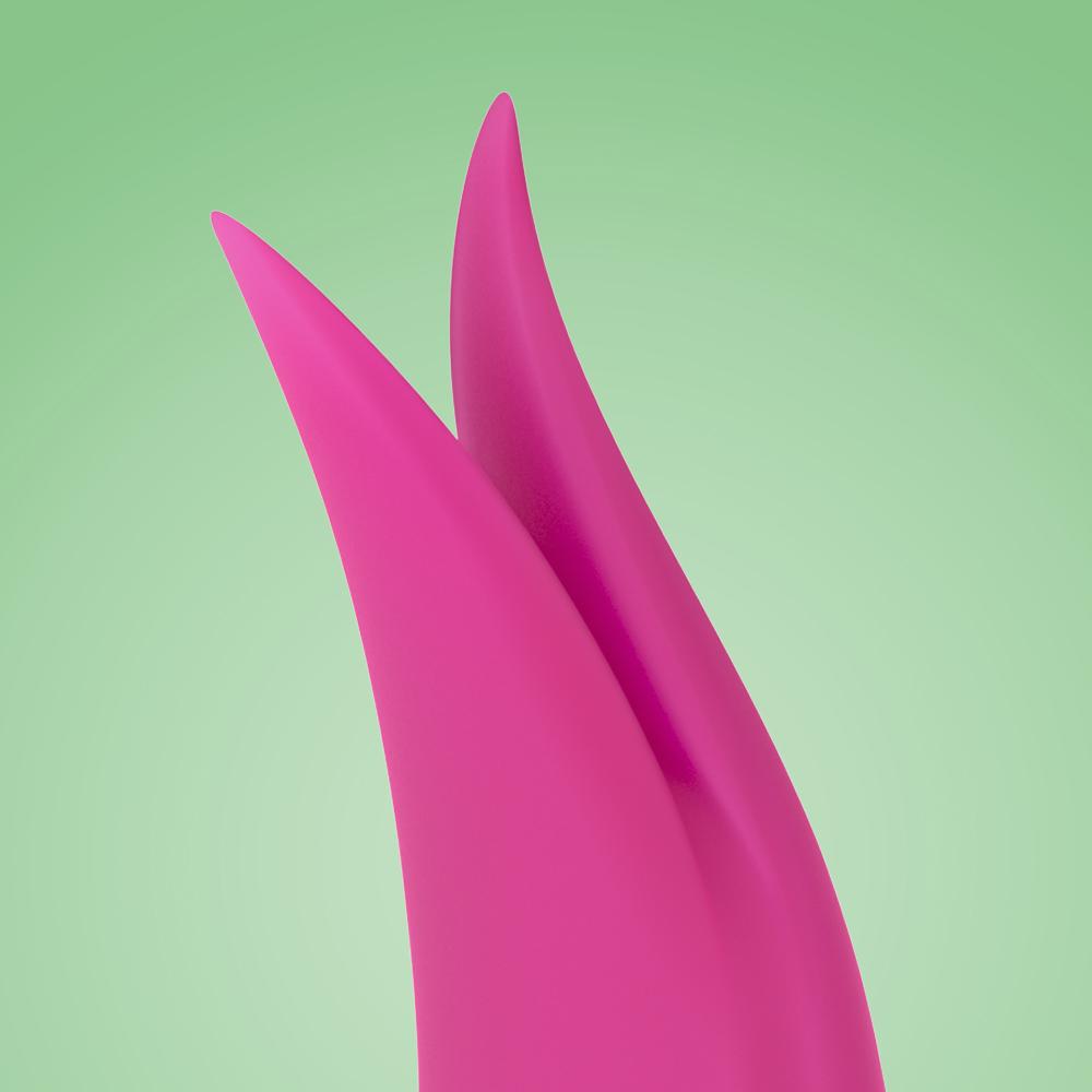 VOLTA - Fun Factory - Pink silicone clitoral vibrator with white base and control buttons, ouiboutique. - clitoridien, couple, pink20, vibrateur