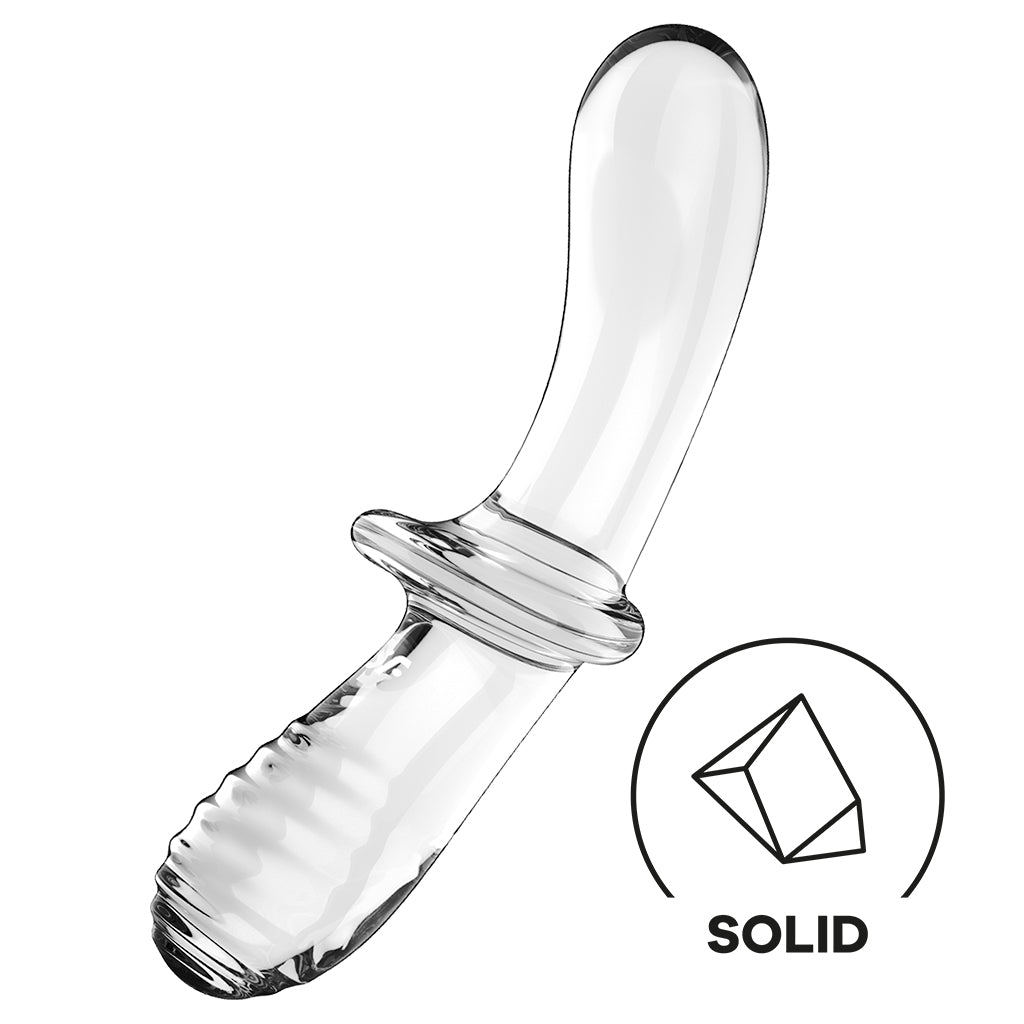 glass dildo with two different sides 