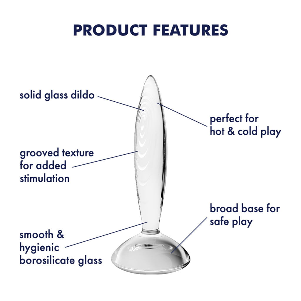 glass dildo with diagram