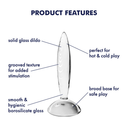 glass dildo with diagram